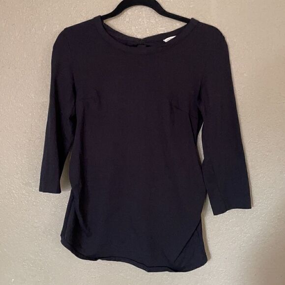 H & M maternity 3/4 sleeve top, open tie back - Picture 2 of 3